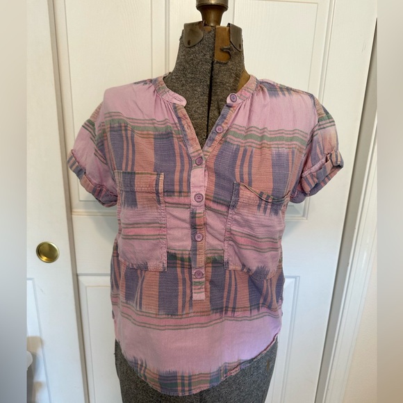 Anthropologie Pilcro plaid fall top size Small - Picture 5 of 9